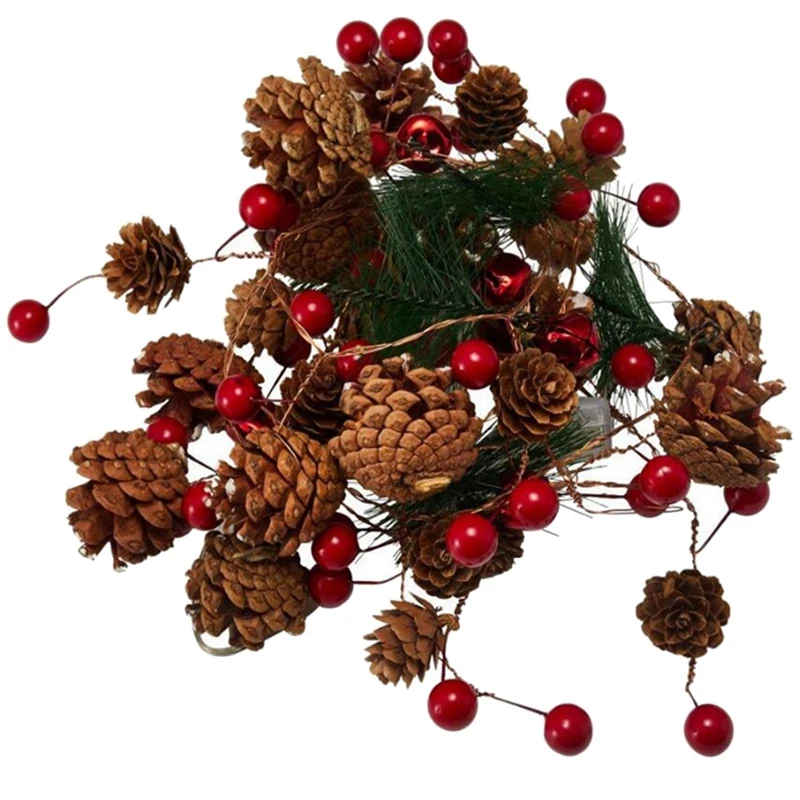 

3 Meter 30 Led String Light Outdoor Christmas Pine Cone Light LED Copper Wire Fairy Garland Patio Decorate Lamp