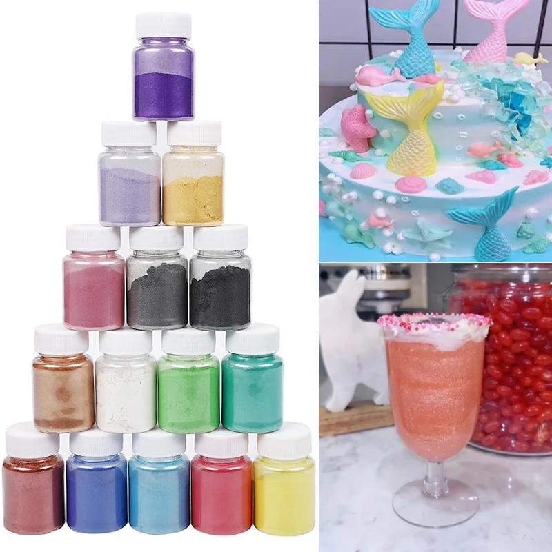 15g/Bottle Food-Grade Glitter Powder for Party Cake Decoration Baking Tools food grade glitter powder