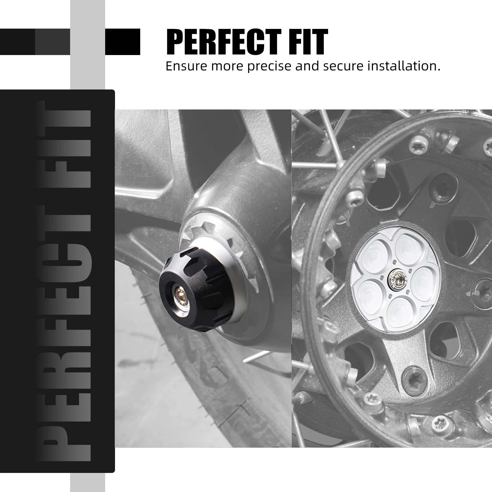 NICECNC Für BMW R1250GS Adventure R 1250GS GSA 2019–2024, Hinterachse, Gabel, Radschutz, Absturzsicherung – Detail 2