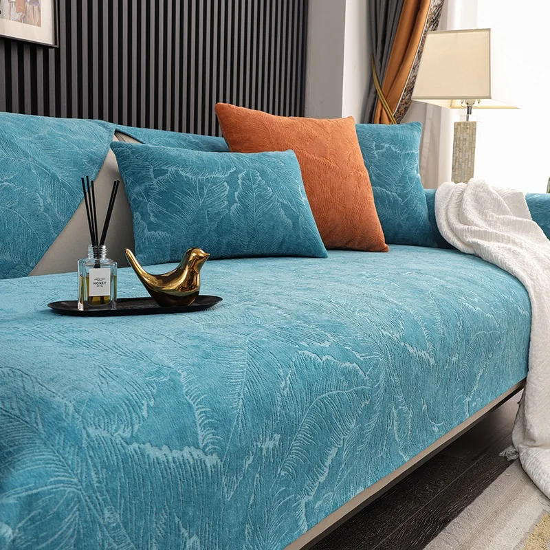 Nordic Chenille Sofa Cover for Living Room Non slip L Shaped Sofa
