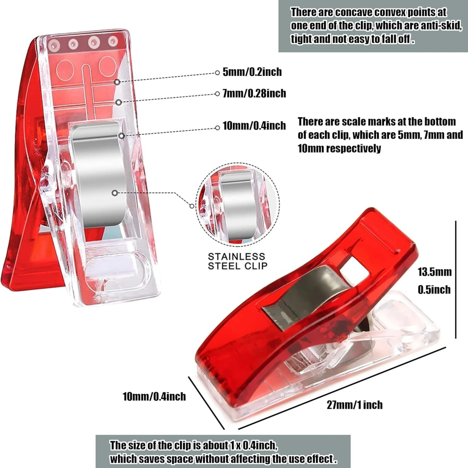 재봉 클립 다채로운 클립 다용도 플라스틱 공예 뜨개질 안전 의류 클립 컬러 바인딩 종이