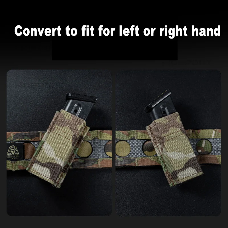 Tactical 9mm Magazine Pouch FAST Multi-Angle Single Mag Holster Bag for Glock 17 Beretta M9 Universal Hunting Airsoft Mag Case