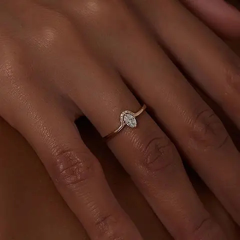 18K White Gold 1Ct Oval Shape VVS Diamond Wedding Ring For Bridal Luxury Fashion Engagement Band Jewelry Wholesale Dropshipping