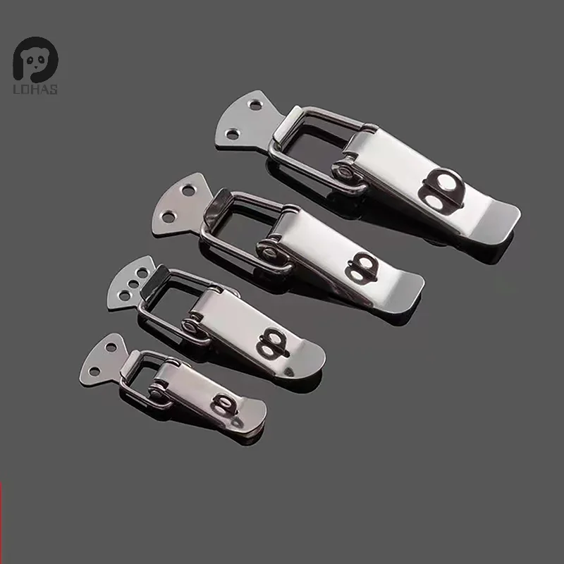 Loaded Draw Toggle Clamp Hasps Latch Catch Duck-mouth Buckle Hook Wooden Box Hasps Clamp Metal Spring Catch Clasp toggle latches jewelry box hasps decorative latches