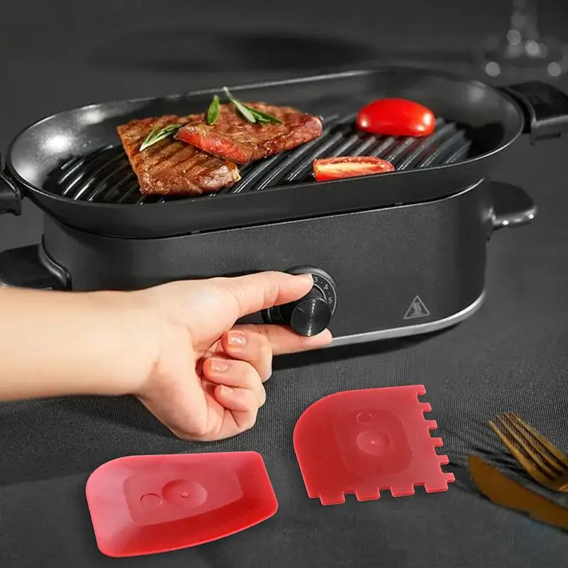 Cast Iron Pan Scraper BBQ Grills Grate Cleaner Cookware Cleaning Scrubber  Tool Frying Pan Rust Remover Brush Grill Cleaning Kit - AliExpress