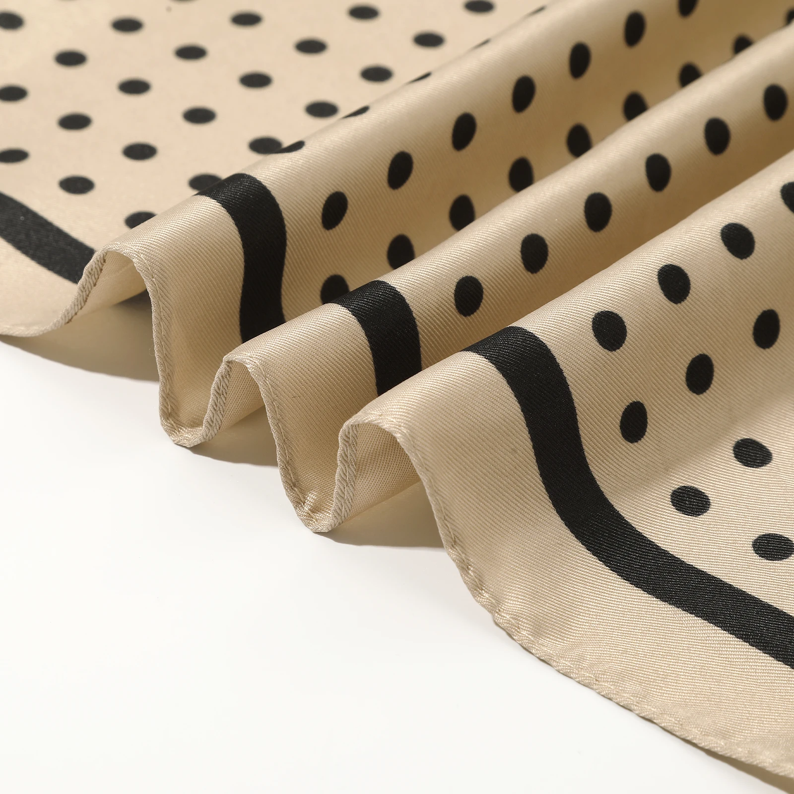 1pc Retro Polka Dot Square Head Scarf Lightweight Neck Scarves Hair Bandana Neckerchief Bohemian Style Soft Women Turban