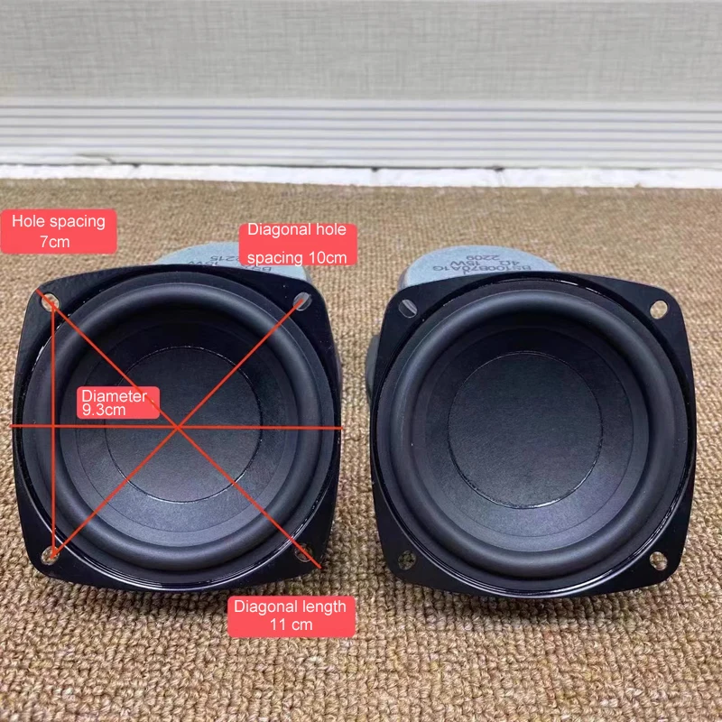 BEIYUAN 1unit GGEC 3.5 inch long stroke speaker 4 ohms 15W 30 cores large magnet Bass Loudspeaker DIY Home Theater Subwoofer