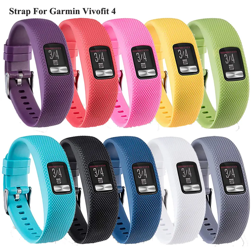 Cinturino Di Ricambio In Silicone Per Cinturino Garmin Vivofit 4 Con Fibbia Per Orologio In Metallo Sicuro Fibbia Donna Uomo