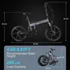 Folding Electric Bike 350W 20 MPH Top-Speed Dual Disc Brake Foldable E-Bike 36V/10.4Ah Lithium Ion Battery 5