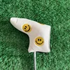 Golf Putter Headcover Smile Embroidery Straight Blade Putter Head Cover PU Protect Covers 2