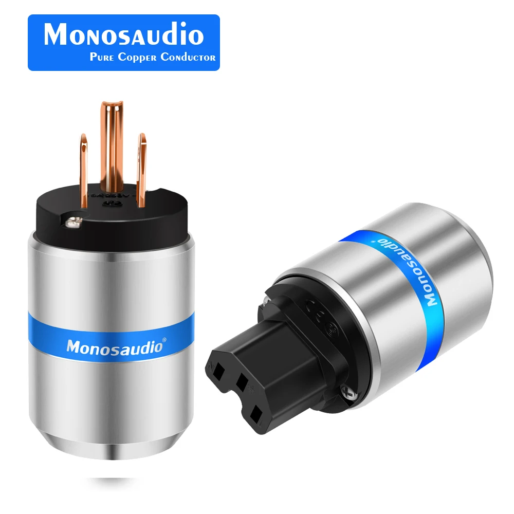 Monosaudio M106/F106 Reines Kupfer US Netzstecker Hifi US Version AC Netzstecker Rhidium Stecker 15A/125V Audio Adapter – Detail 10