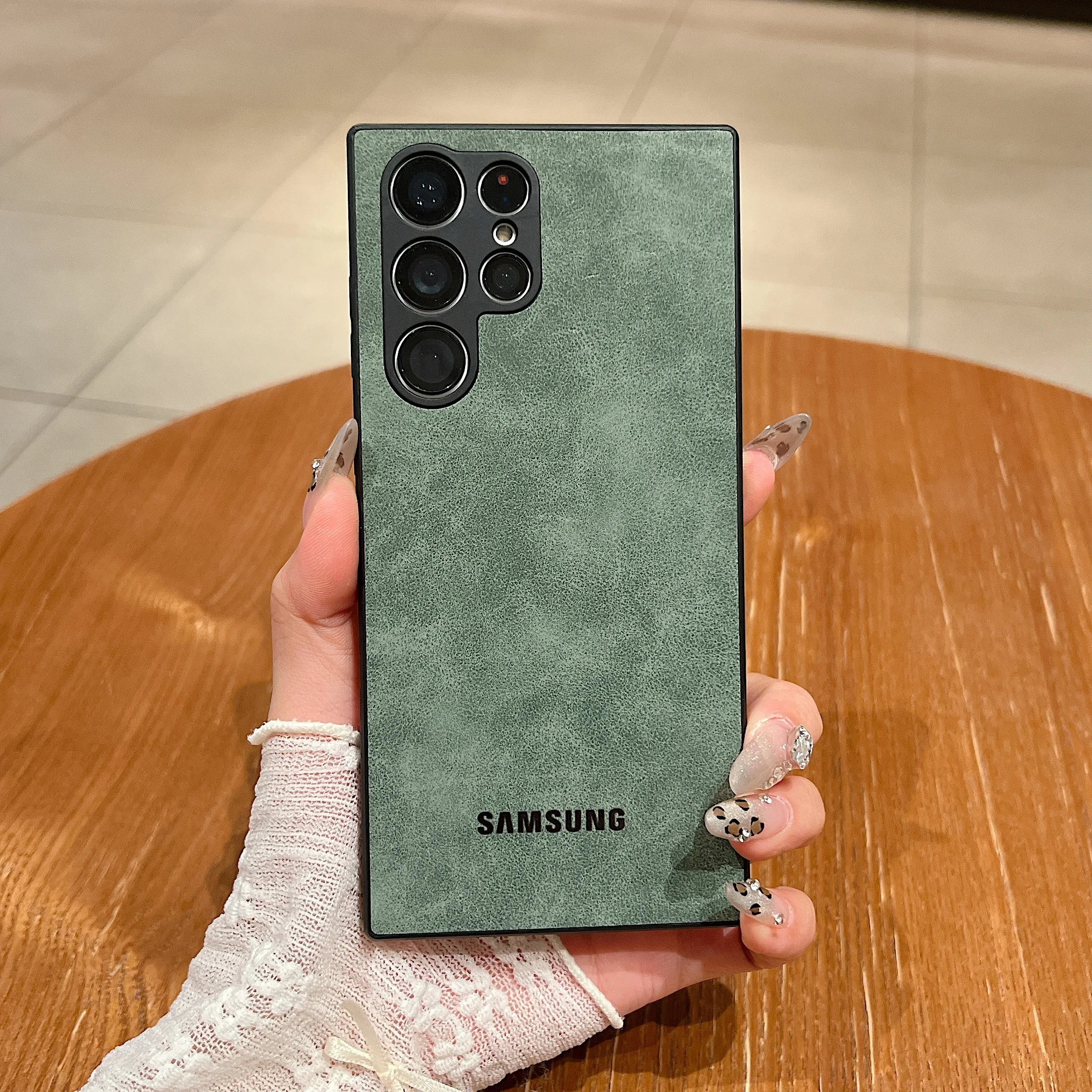 Повний захисний чохол для об’єктива Samsung Galaxy S26 S25 S24 S23 FE S22 S21 Ultra Plus Sheepskin Leather Cover Soft Lambskin Shockproof