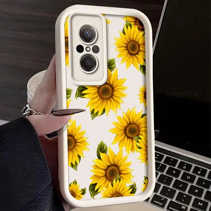 Sunflower Painted Soft Silicone Shockproof Phone Case
