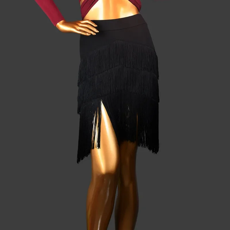 Женская юбка с бахромой для латиноамериканских танцев