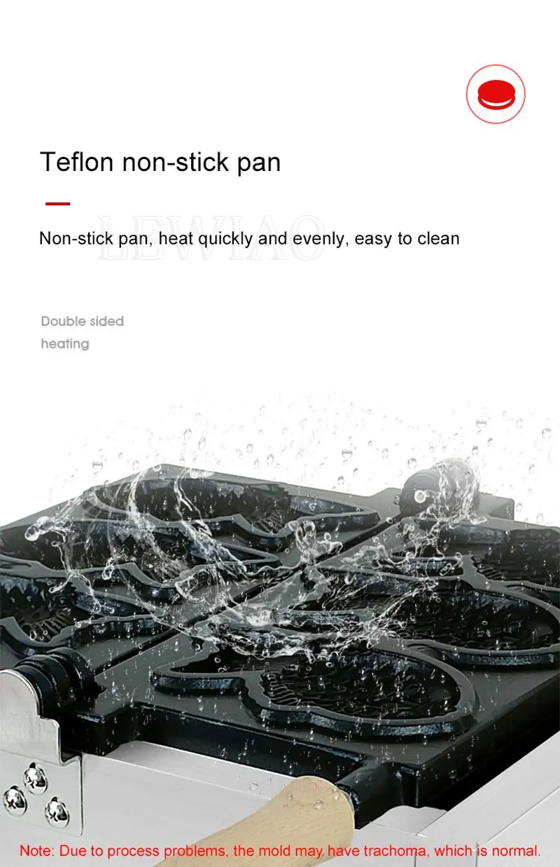 Electric Fishes Shape Big Fish Cone Waffle Maker Commercial Open Mouth Ice Cream Taiyaki Machine Muffin Iron Oven 110V/220V S5f3ebb7030a74b8583572aa78d94276bO