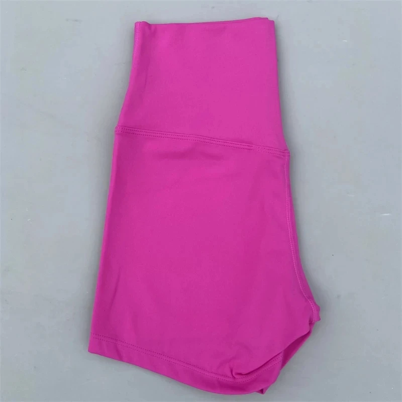 Women's High Waist Athletic Yoga Shorts - Sexy Solid Color, Squat-Proof Fitness Wear