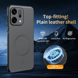 Ultra Thin Magnetic Leather Wireless Charging Phone Case - Sleek Matte Cover for OPPO A5 (Gray)