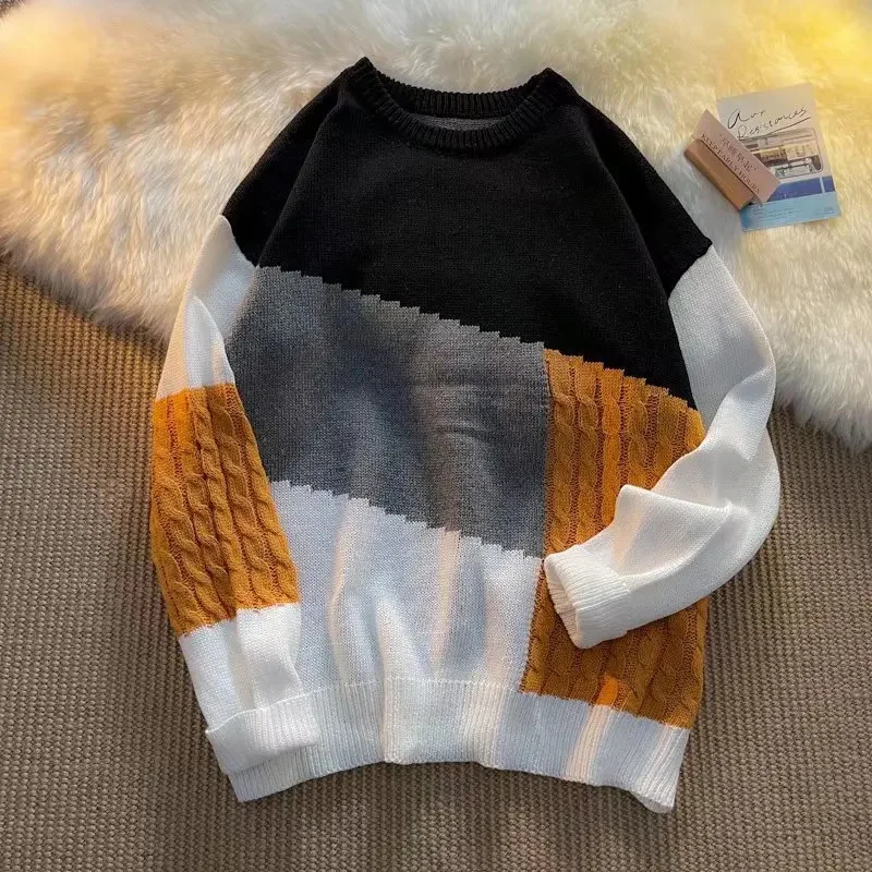 

Mens Clothing Knitted Sweaters Men's Knit Coats Ropa De Invierno Autumn and Winter Korean Version Keep Warm