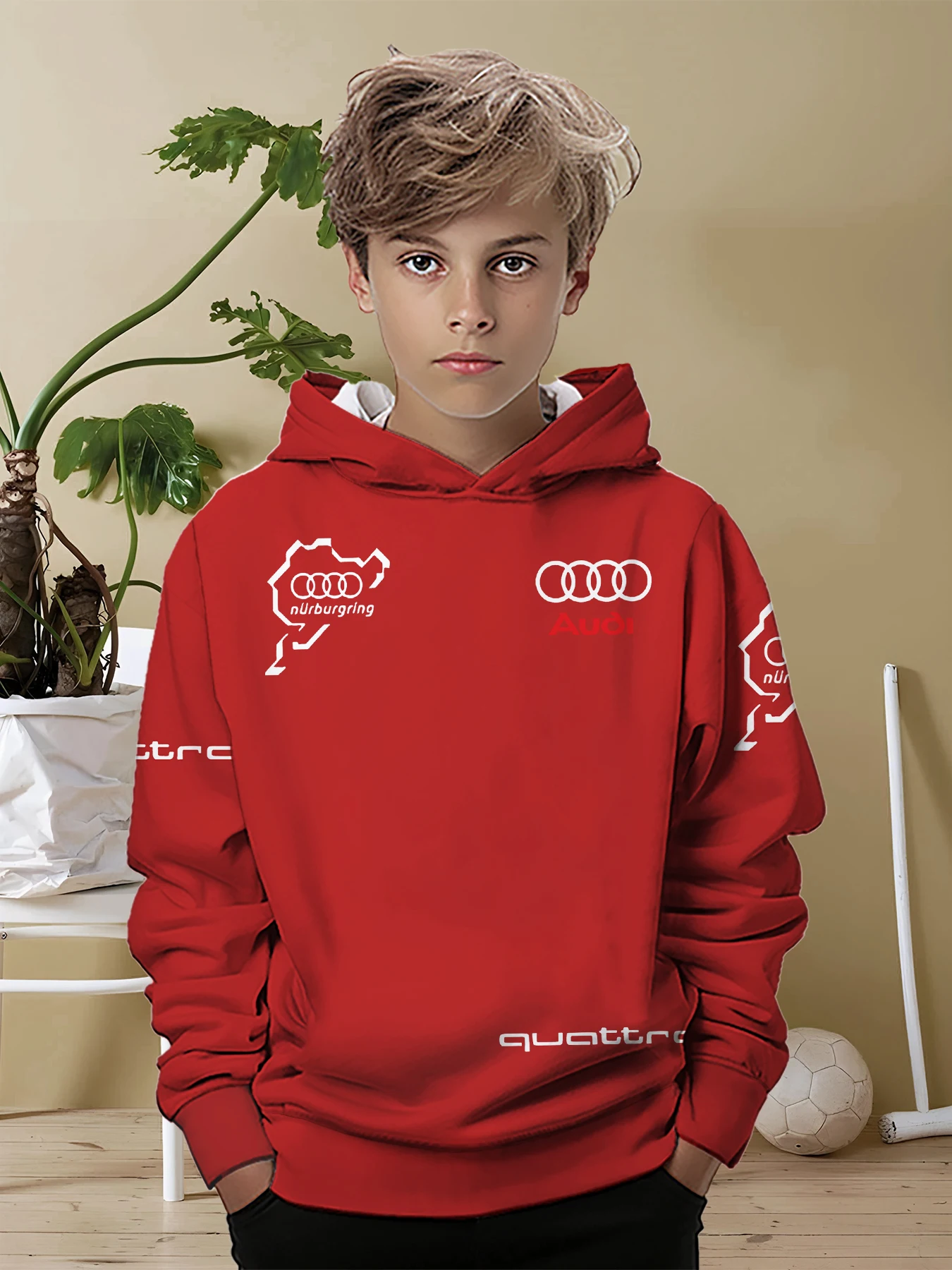Sports Car A-audis RS 3D Print All Seasons Children Casual Sweatshirt Cool Pullover Tops Unisex Clothes Boy Girl Hoodies 3