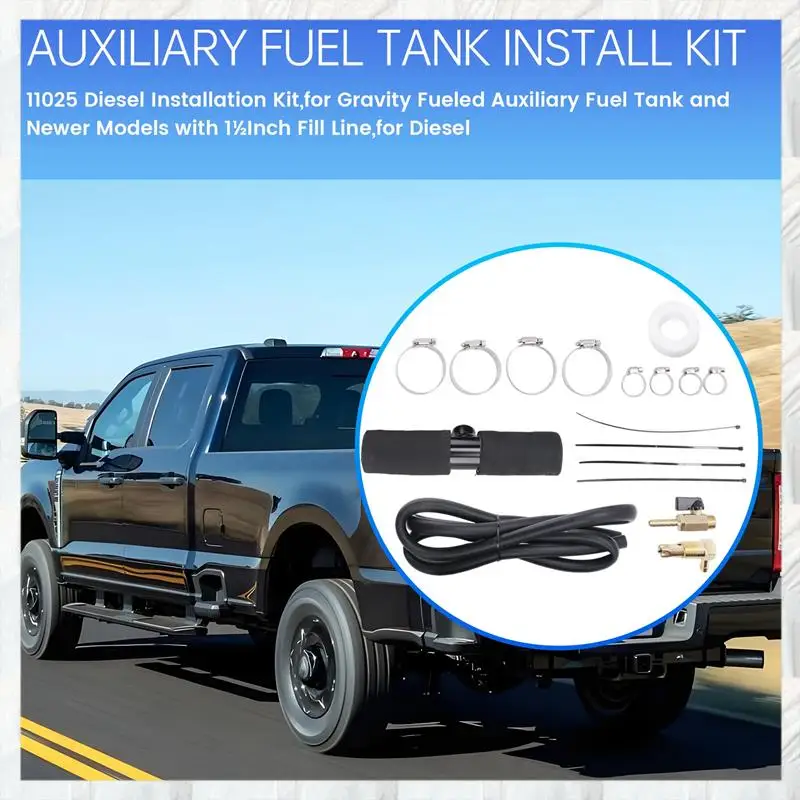A10U-11025 Diesel Installation Kit,For Gravity Fueled Auxiliary Fuel Tank And Newer Models With 1&frac12;Inch Fill Line,For Diesel