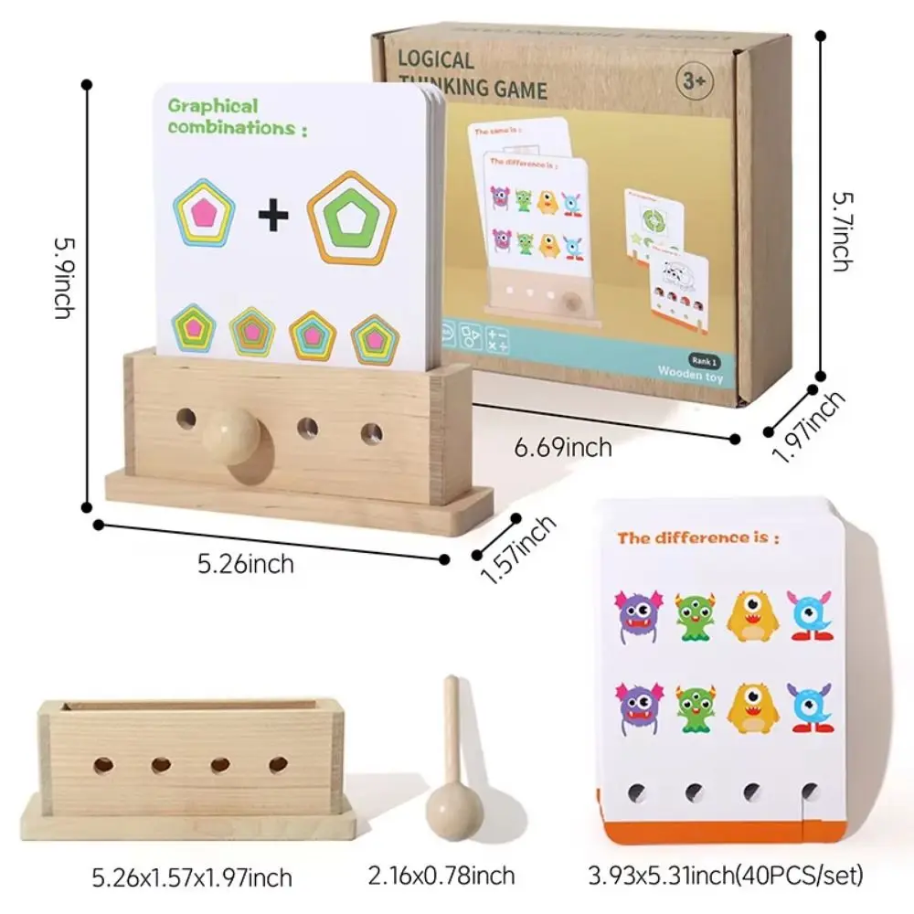 Montessori English Logic Key Puzzle Game Early Educational 3D Logic Key Thinking Training Multifunction Intelligence