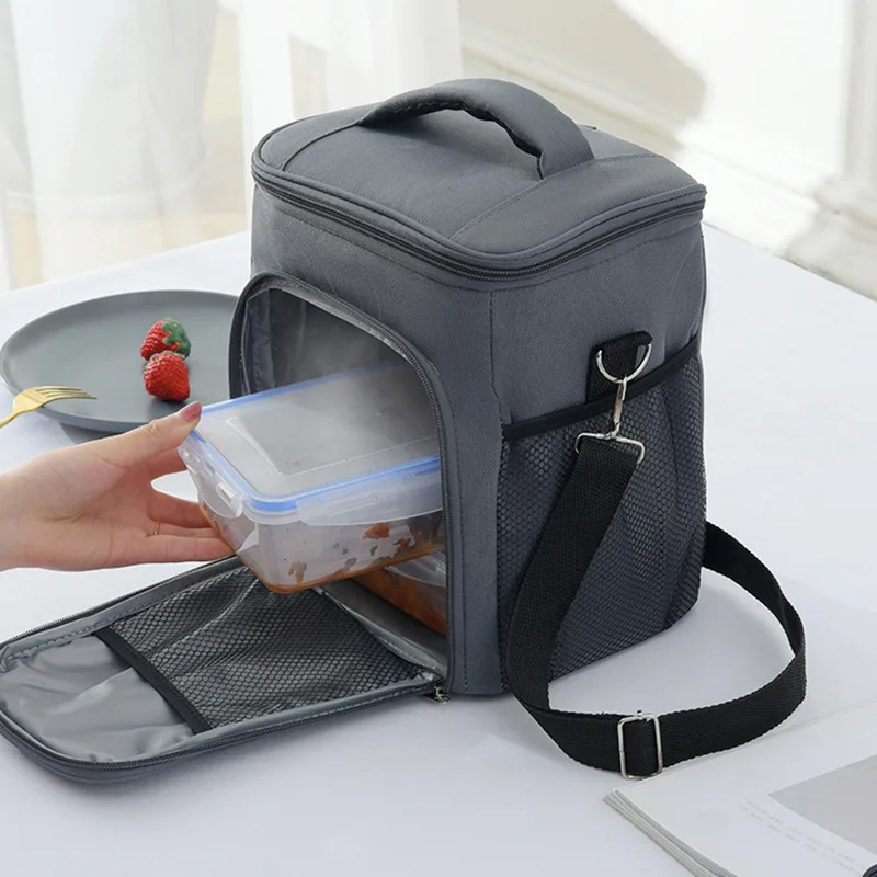 Thickened Aluminum Foil Thermal Lunch Box Bag Large Capacity Picnic School Food Meal Insulated Cooler Bento Pouch Container