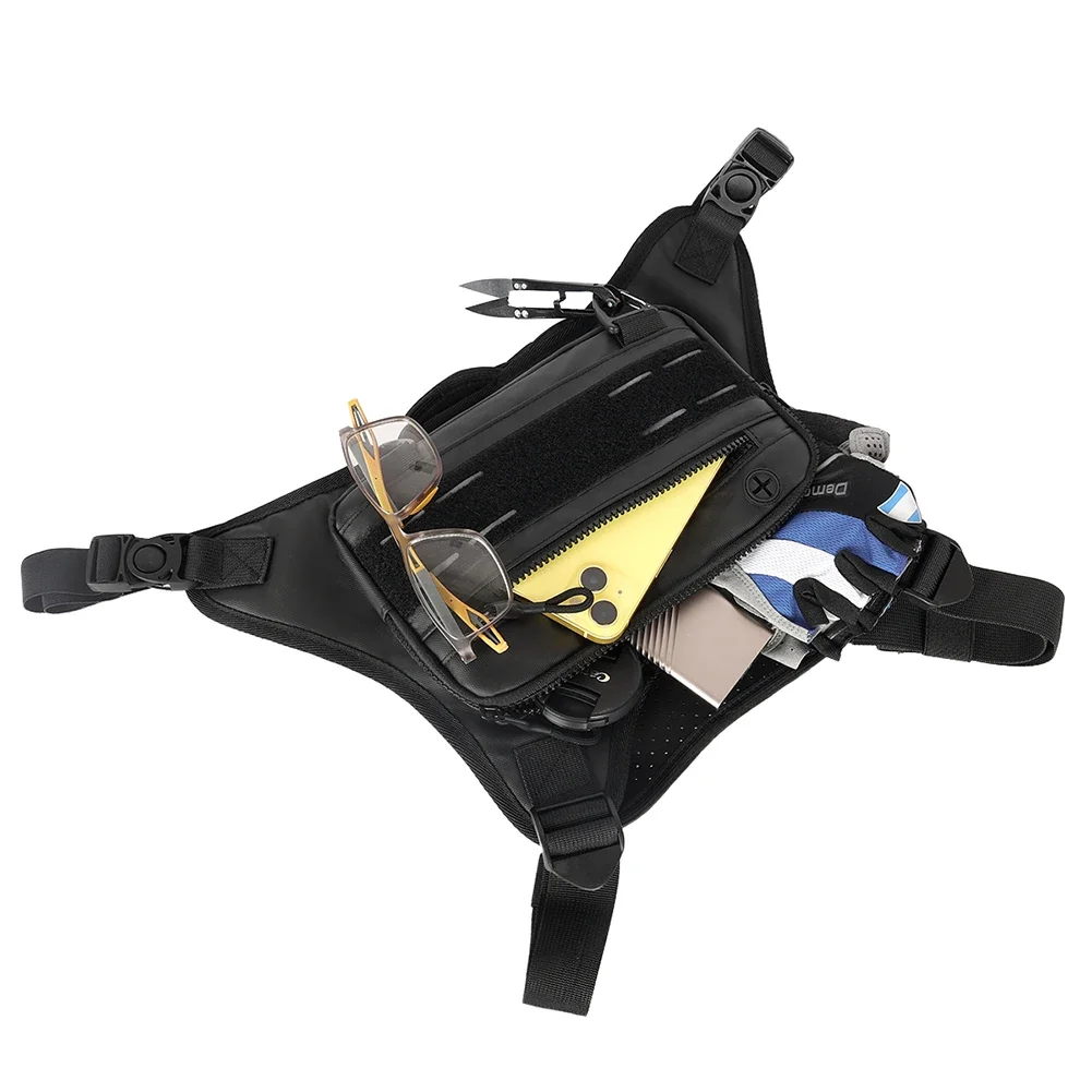 Sport Chest Bag Water Resistant Lightweight Front Chest Pack Running Vest Bag Men Woman Phone Carry Waist Bag Extra Storage Pack 6