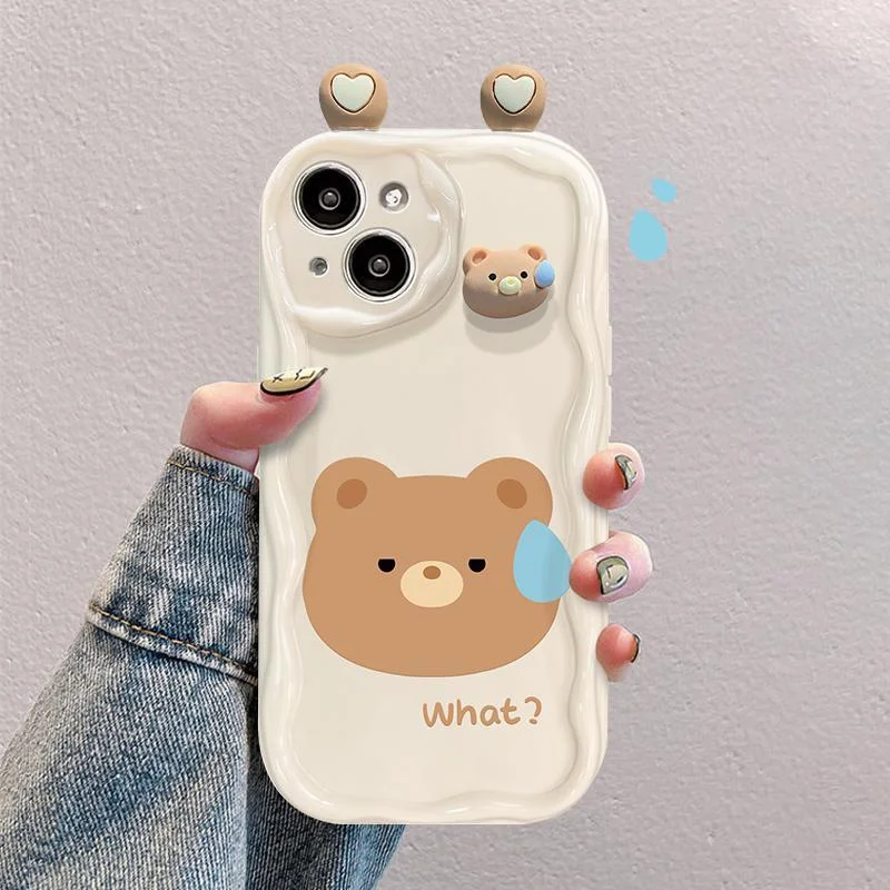 Adorable 3D Animal Ears Soft Wave Case Cover