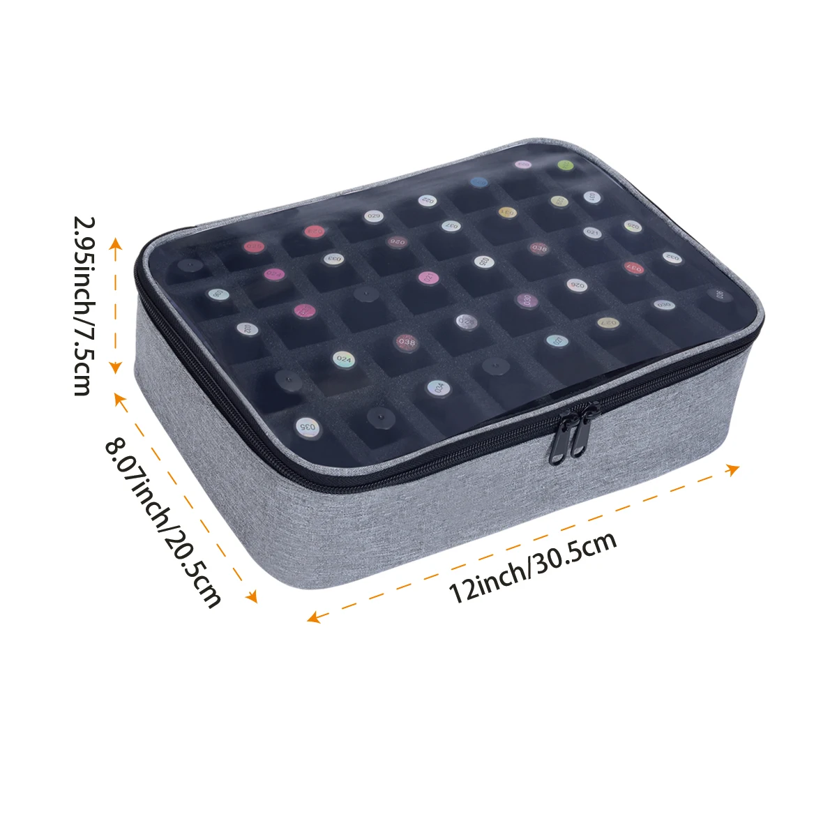 40 bottles nail polish storage bag, multi-color portable hand-held large cosmetic bag, holds up to 40 bottles (15 ml), nail dril 2