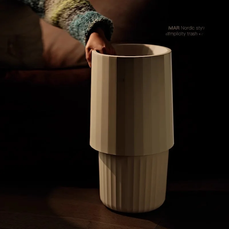 Ele Kitchen Batoom Bedroom Tra Can Home Use Living Room Simple Storage Buet Cry Sle round ape 0-2L Capaci