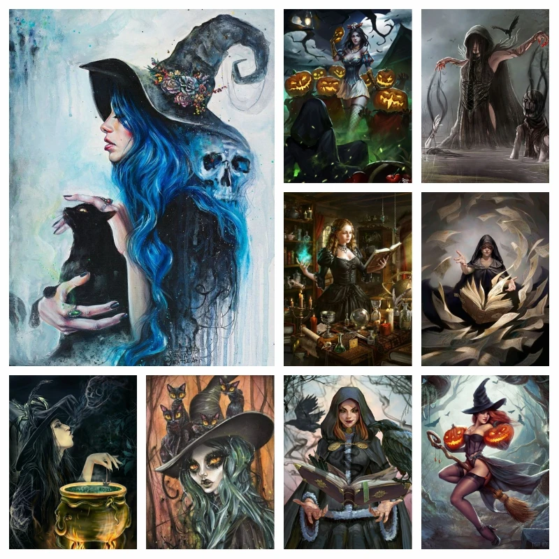 Easy Halloween Witch Drawings