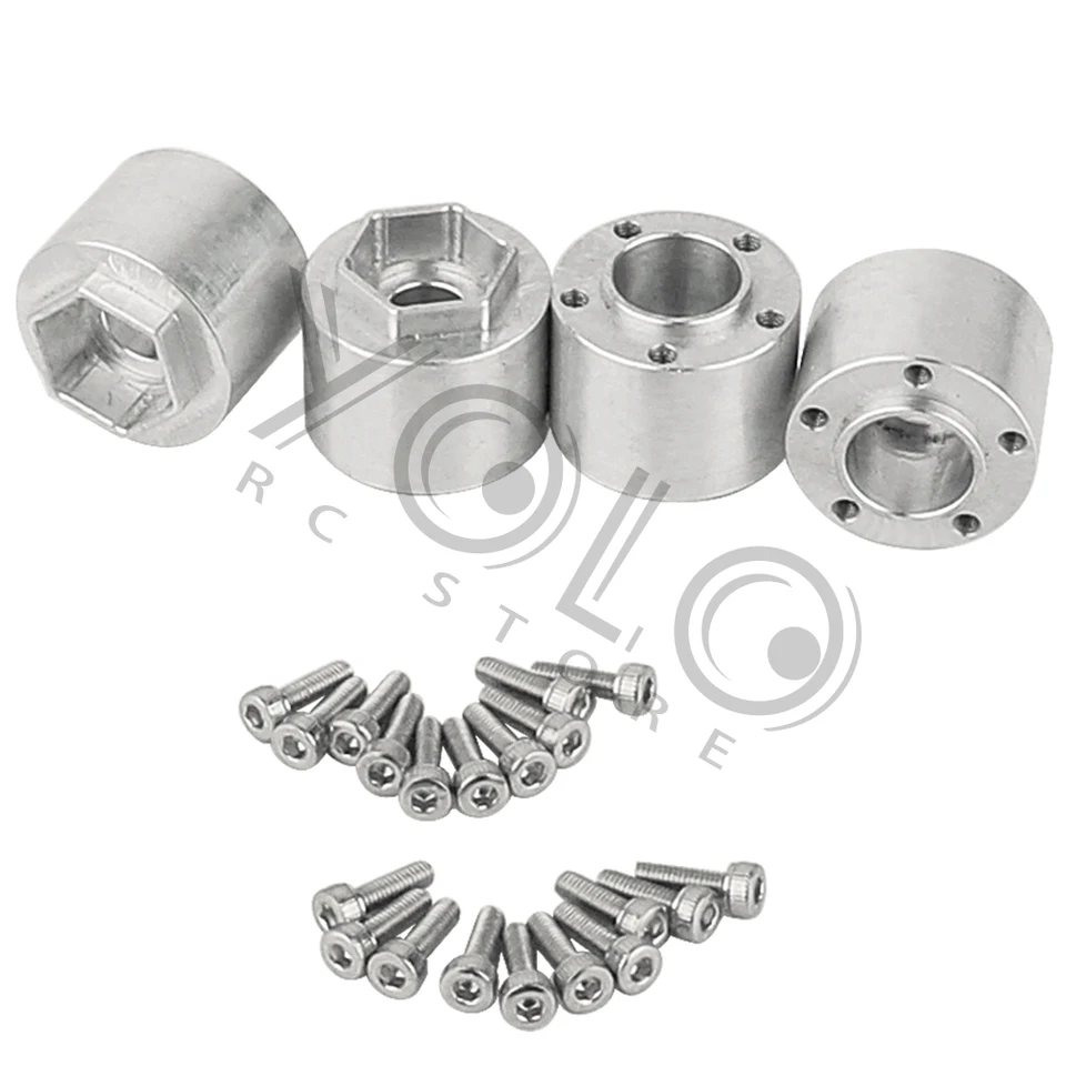 DJX 4pcs 12mm Hex Aluminum 1.9" Or 2.2" Wheel Hub