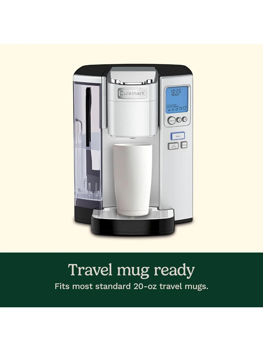 Coffee Maker, Single Serve 72-Ounce Reservoir Coffee Machine, Programmable Brewing & Hot Water Dispenser, Stainless Steel 4
