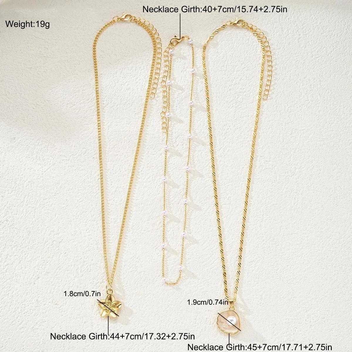 3pcs Set Minimalist Elegant Seashell Flower Faux Pearl Necklace For Women Summer Beach Dating Party Daily Wear Jewelry Gifts