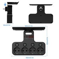 4000W EU Multifunction Socket Smart Night Light Individual Switch EU Plug 4 AC Power Strip with Phone Holder 2 USB-A 2 USB-C - Image 5