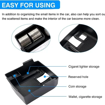 Ruiya Compatible Avec Toyota Corolla E210 Hatchback 2019-2025 2026 Accoudoir Boîte De Rangement, Plateau De Rangement De La Console Boîte De Rangement Pour Centrale Accoudoir Corolla Accessoire