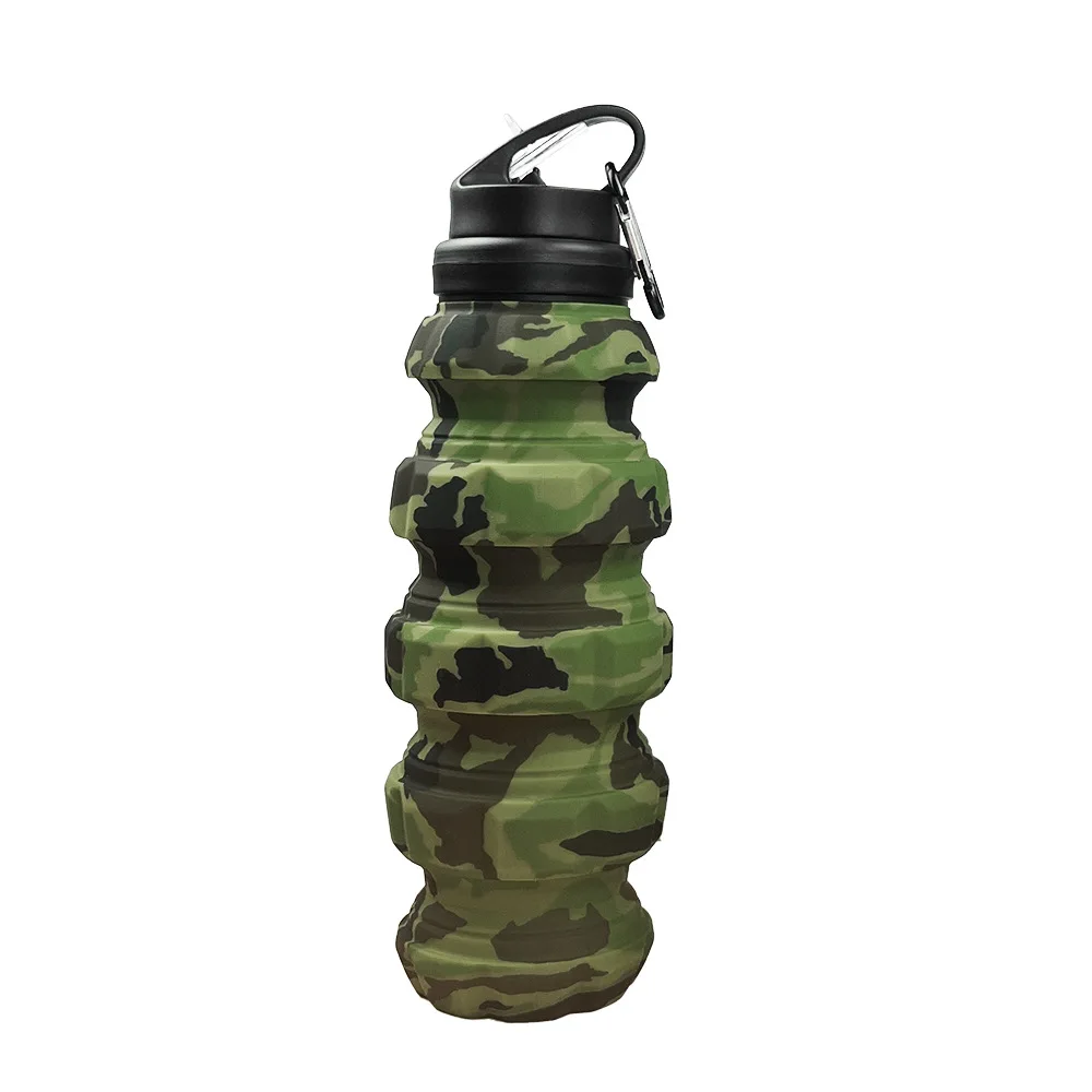 Plastic Grenade Water Bottle Food Grade Silicone Cycling Sports Water Bottle  Retractable and Foldable High-temp Water Bottle - AliExpress