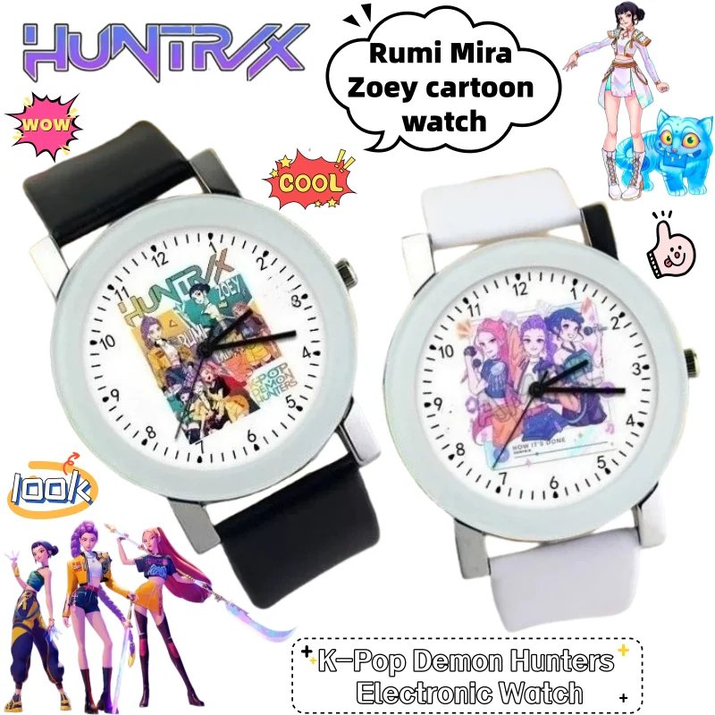 K-Pop Demon Hunters Cartoon Watch – Rumi, Mira & Zoey Creative Digital Student Electronic Watch 1