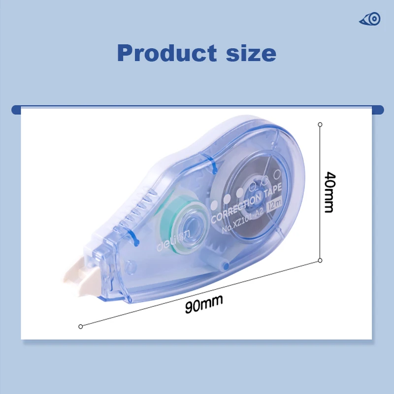 Deli Correction Tape Set Portable Whiteout Tape for Kids Writing Error Masking Correction Stationery Core Width 5mm