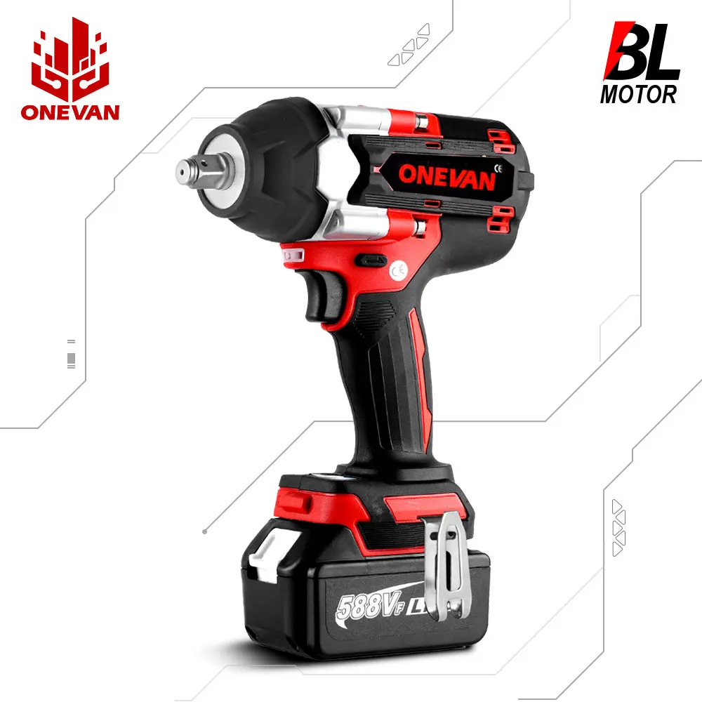 ONEVAN588VF1800NMTorqueBrushlessElectricImpactWrench12In