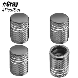 4PCS Corrosion - Resistant Leak - Proof Tire Valve Caps - Universal Fit (Gray)