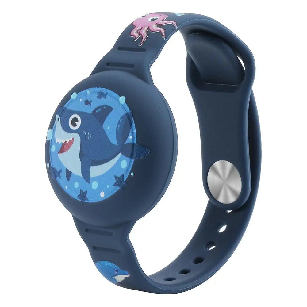 Kids' AirTag Bracelet Holder - Soft Silicone Wristband with Secure Pin, Lightweight Design
