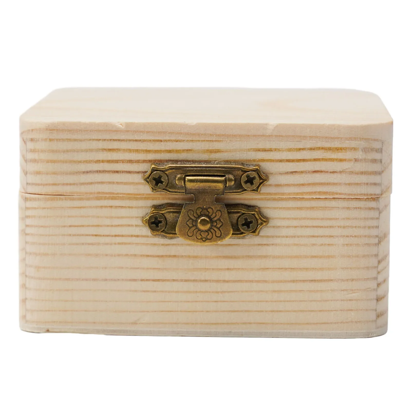 1pcs Wooden Storage Box Plain Natural Wooden Packing Box Storage Box Gift Box Plain Wood With Lid Multifunction Hinged Boxes 3