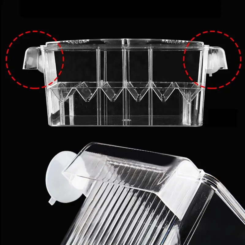 Acrylic Double-Deck Clear Fish Breeding Isolation Box Hatchery Divider for Shrimp Clownfish Aggressive Fish Injured fish breeding box