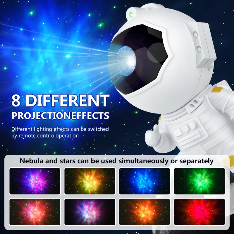 Star Projector Night Lights For Kids Tiktok Astronaut Nebula Galaxy Lights Projector Starry Sky Night Lamp Toys for Girls Boys images - 6