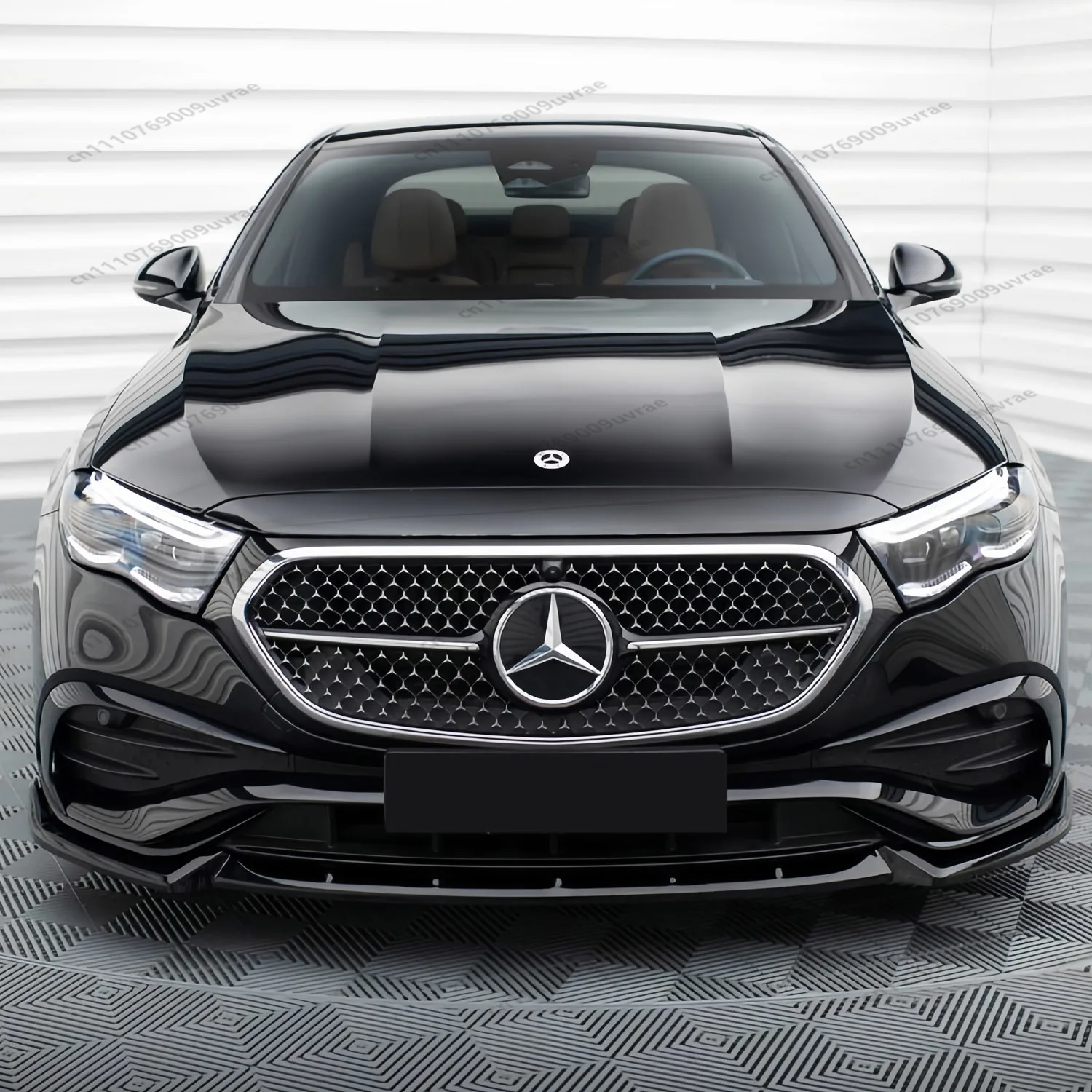 메르세데스 W214 E-클래스 AMG 라인 2023-2026 바디킷 튜닝용 글로스 블랙 ABS 프론트 범퍼 립 스포일러 스플리터 디퓨저