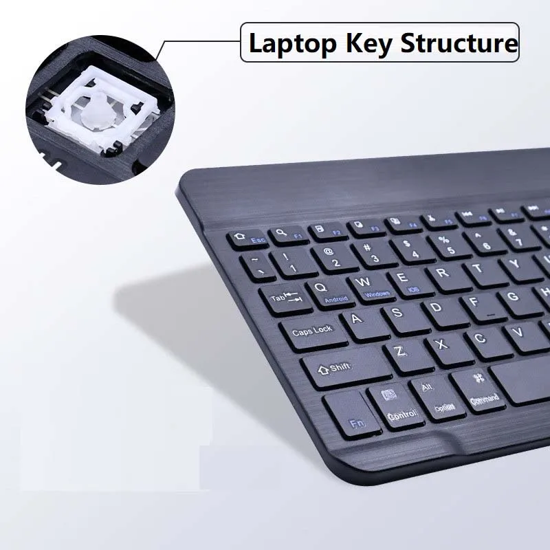 Bluetooth-Maus-Tablet-PC-Set mit 78 Tasten, 10-Zoll-Tastatur (wiederaufladbar), 1200-dpi-Maus und Akku für Laptops_voghion.com