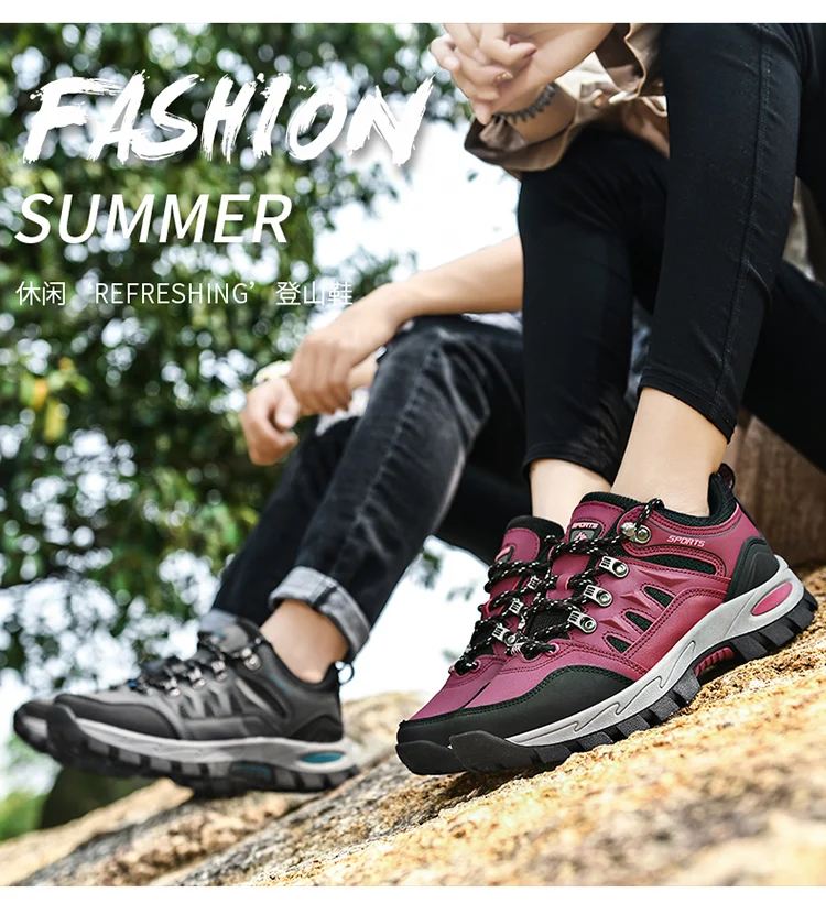 Кожаные мужские походные кроссовки для активного отдыха, спортивные ...