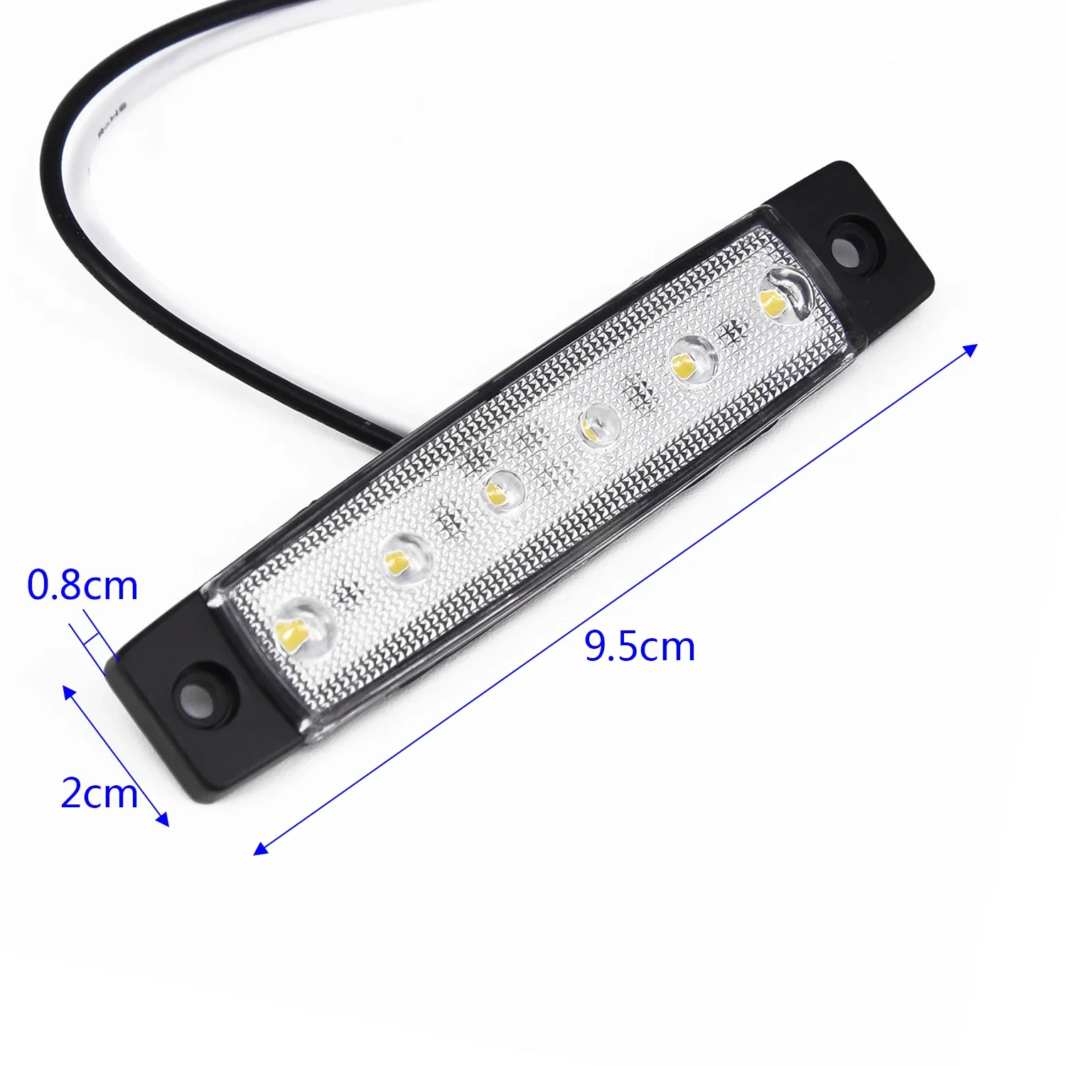 

Premium Quality White 12V 6 LED Side Marker Light For Trailer Truck Boat Bus, Easy Installation, Long Lasting Performance