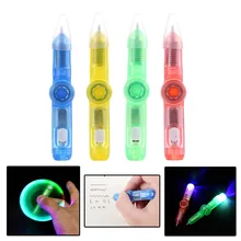 

2pcs LED Fidget Spinner Ball Pen Rotating Pen Glow In Dark Light Stress Relief Toys Antistress for Children Gift Random Color
